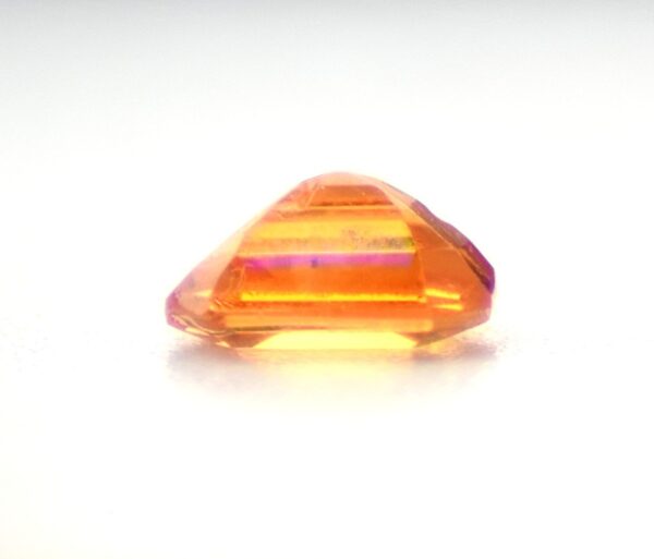 Saphire, Vivid Fanta Orange Emerald Cut - 0.76 Carats - Image 2