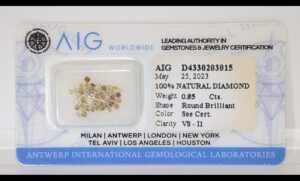 Natural Diamonds, Mixed Color Brilliant – 0.85 Carat Total 53 Pieces