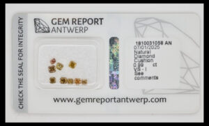 Natural Diamonds, Fancy Mixed Color – 0.99 Carat Total 9 Pieces