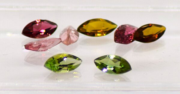 Tourmaline Multi-Color Marquise Gemstone Lot – 8 Pieces 2.9 Carats - Image 5