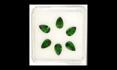 Chrome Diopside Vivid Green Loose Gemstones – 6 Pieces 5.18 Carats