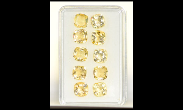 Citrine, Golden Lemon Gemstone Lot – 10 Pieces 18.8 Carats