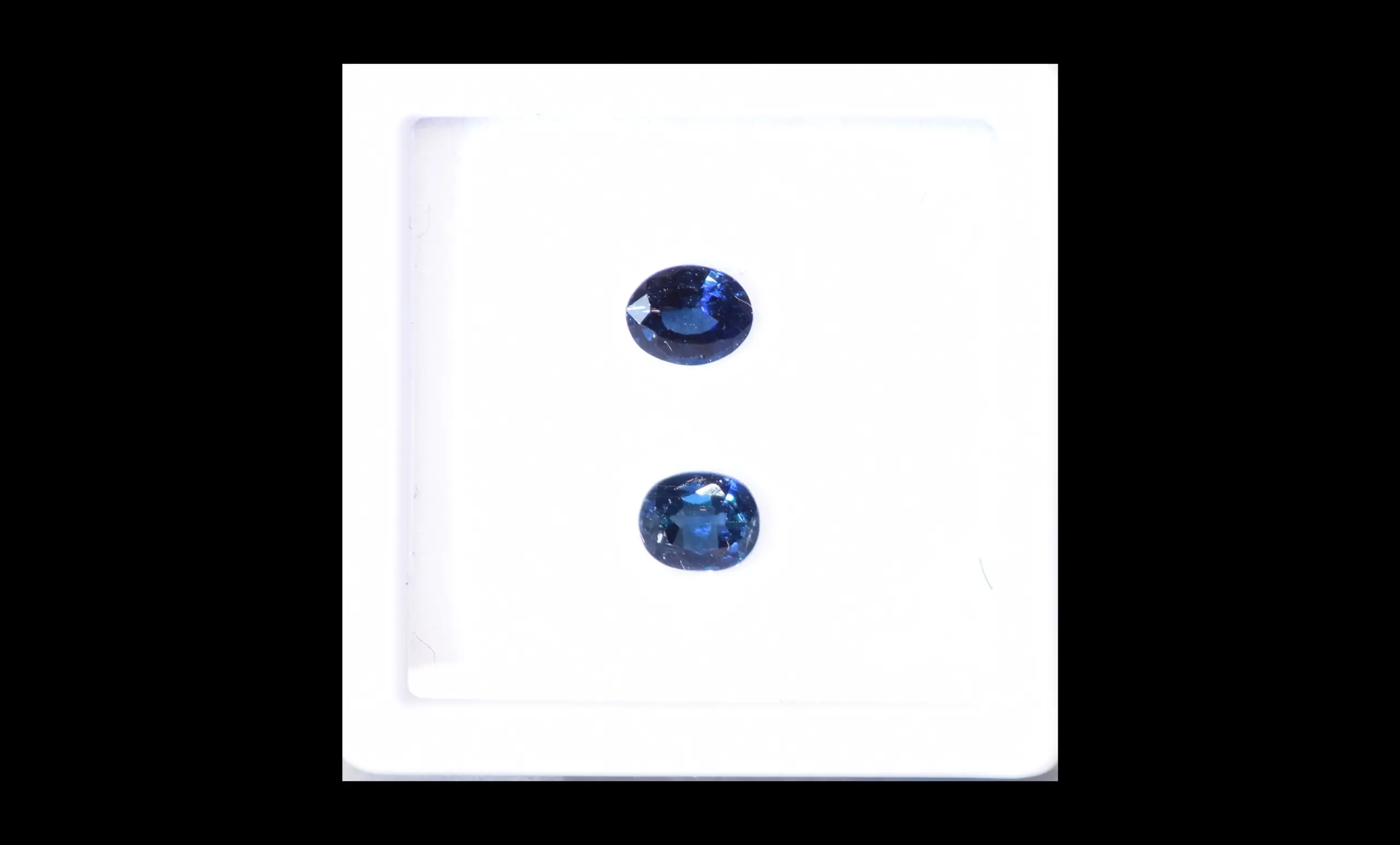 Sapphire, Vivid Blue, Oval Cut Gems – Perfect Pair, 0.84 Carat