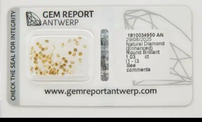 Diamonds, Mixed Color, Natural (Enhanced) – 1.03 Carat, 66 Pieces