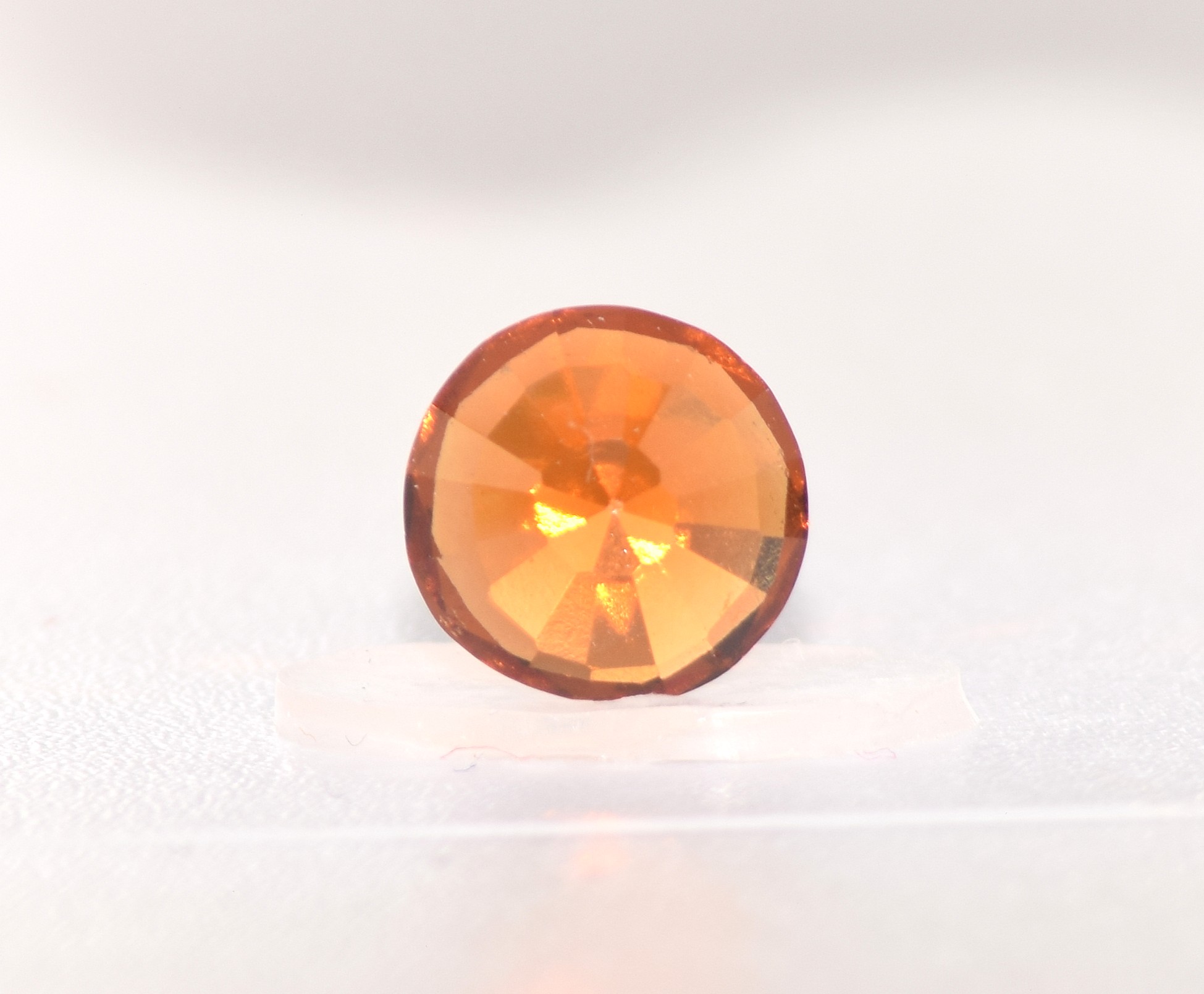 Hessonite Garnet, Vivid Red Orange Round Gemstone – 1.87 Carats - Image 3