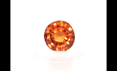 Hessonite Garnet, Vivid Red Orange Round Gemstone – 1.87 Carats