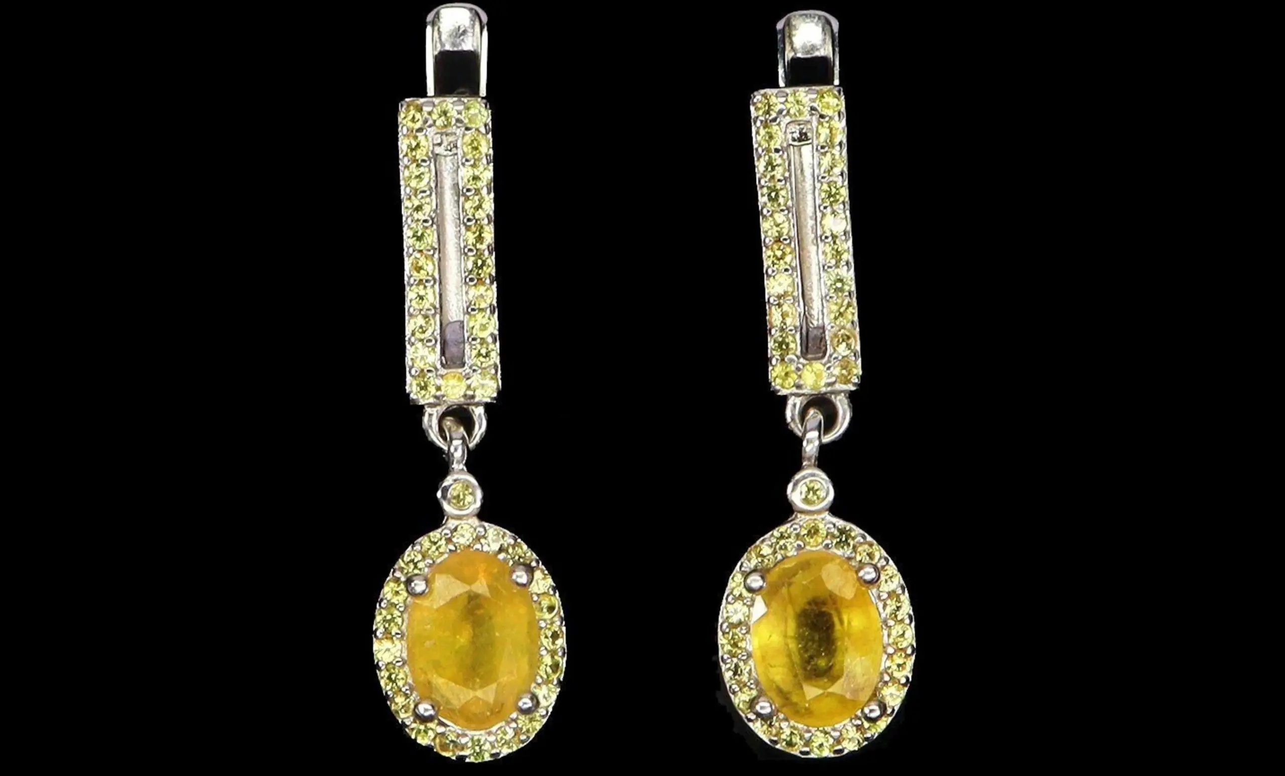 Sapphire Earrings with Color-Change Sapphires 925 Silver