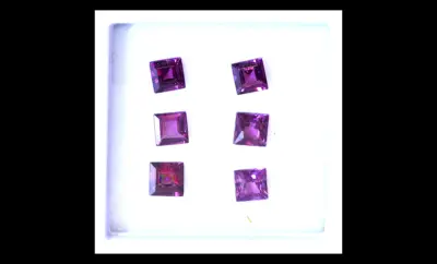 Garnet Gem Set, Velvety Purple Red – 6 Pieces, 1.7 Carats