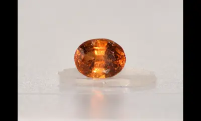 Garnet, Radiant Red-Orange Oval Gemstone – 1.22 Carats