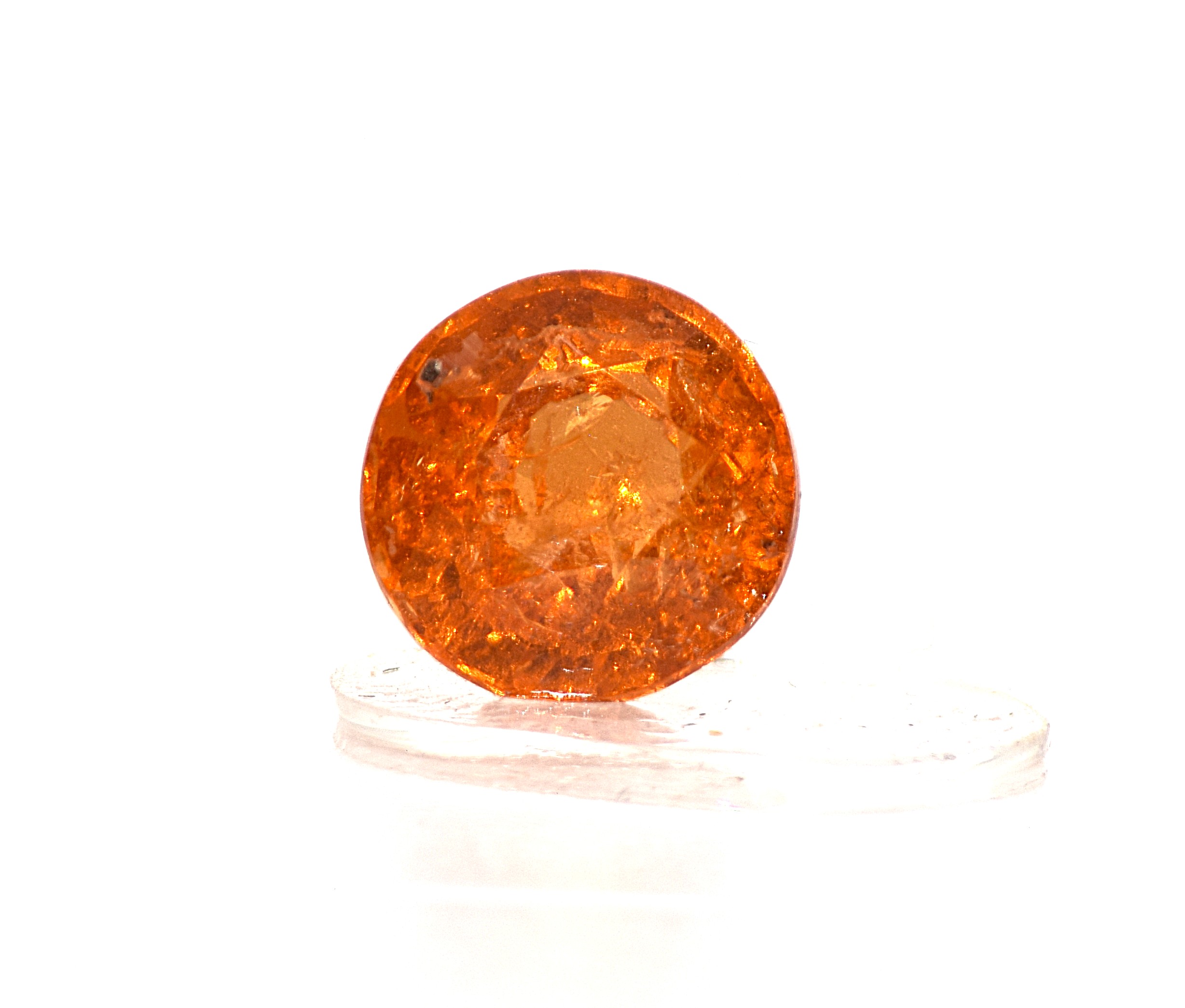 Garnet, Fanta-Orange Gemstone, Round Cut – 2.35 Carats - Image 2