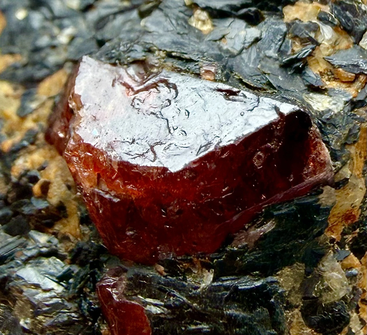 Zircon Crystal on Matrix – Reddish Crystal, 36 × 31 × 11 mm - Image 4