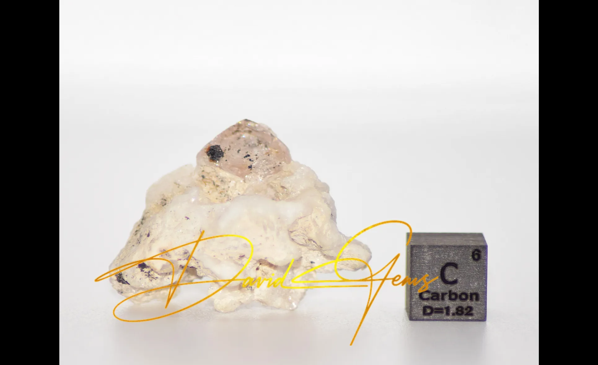 Topaz Crystal on Albite Matrix – Acrylic Display Box - Image 2