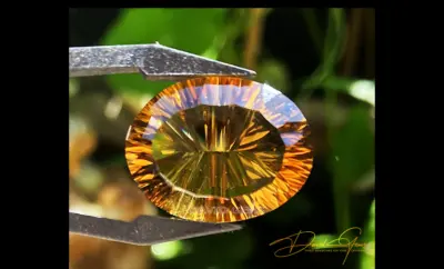 Citrine, Rich Madeira Laser Cut Gemstone – 17.68 Carats