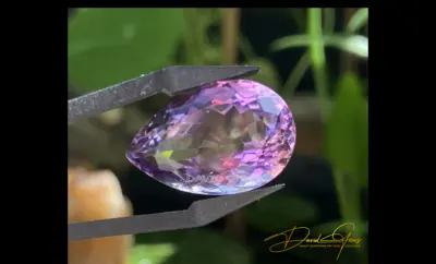 Amethyst, Violet Pear Cut Faceted Gemstone – 19 Carats