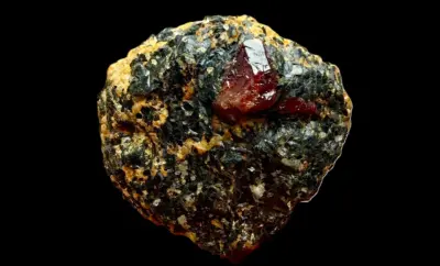 Zircon Crystal on Matrix – Reddish Crystal, 36 × 31 × 11 mm