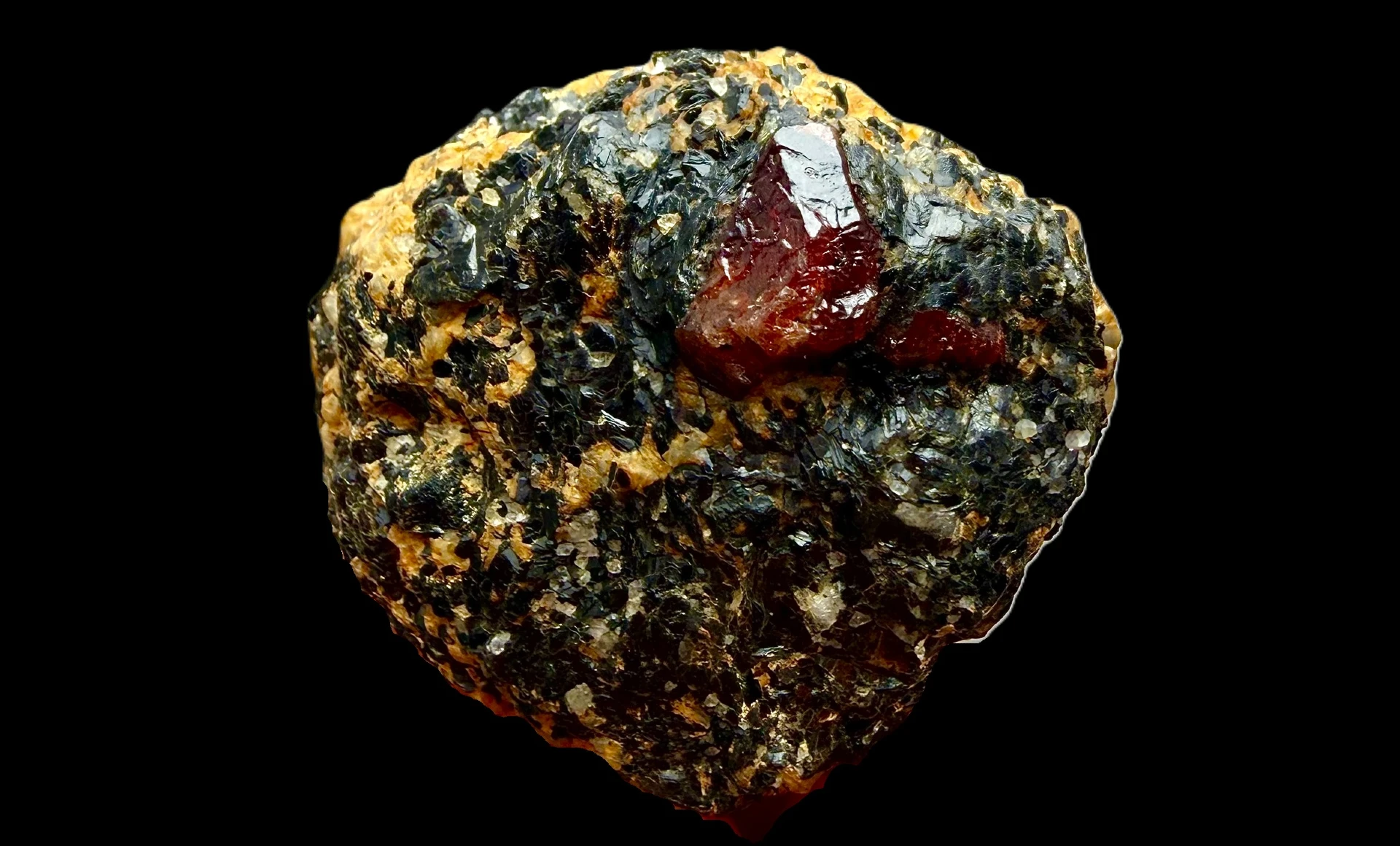 Zircon Crystal on Matrix – Reddish Crystal, 36 × 31 × 11 mm