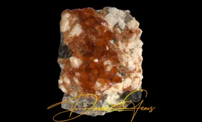 Spessartine Garnet Crystal on Matrix – 49 × 38 × 22 mm