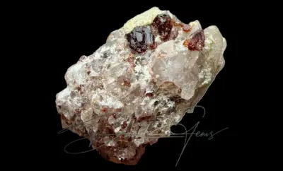 Spessartine Garnet Crystal Specimen with Quartz – 15 g