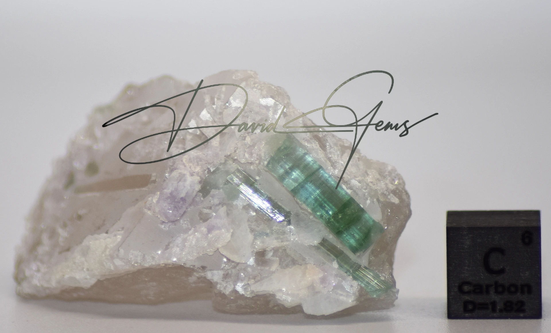 Tourmaline Bright Green Crystal on Quartz Matrix - 36 g - Image 2