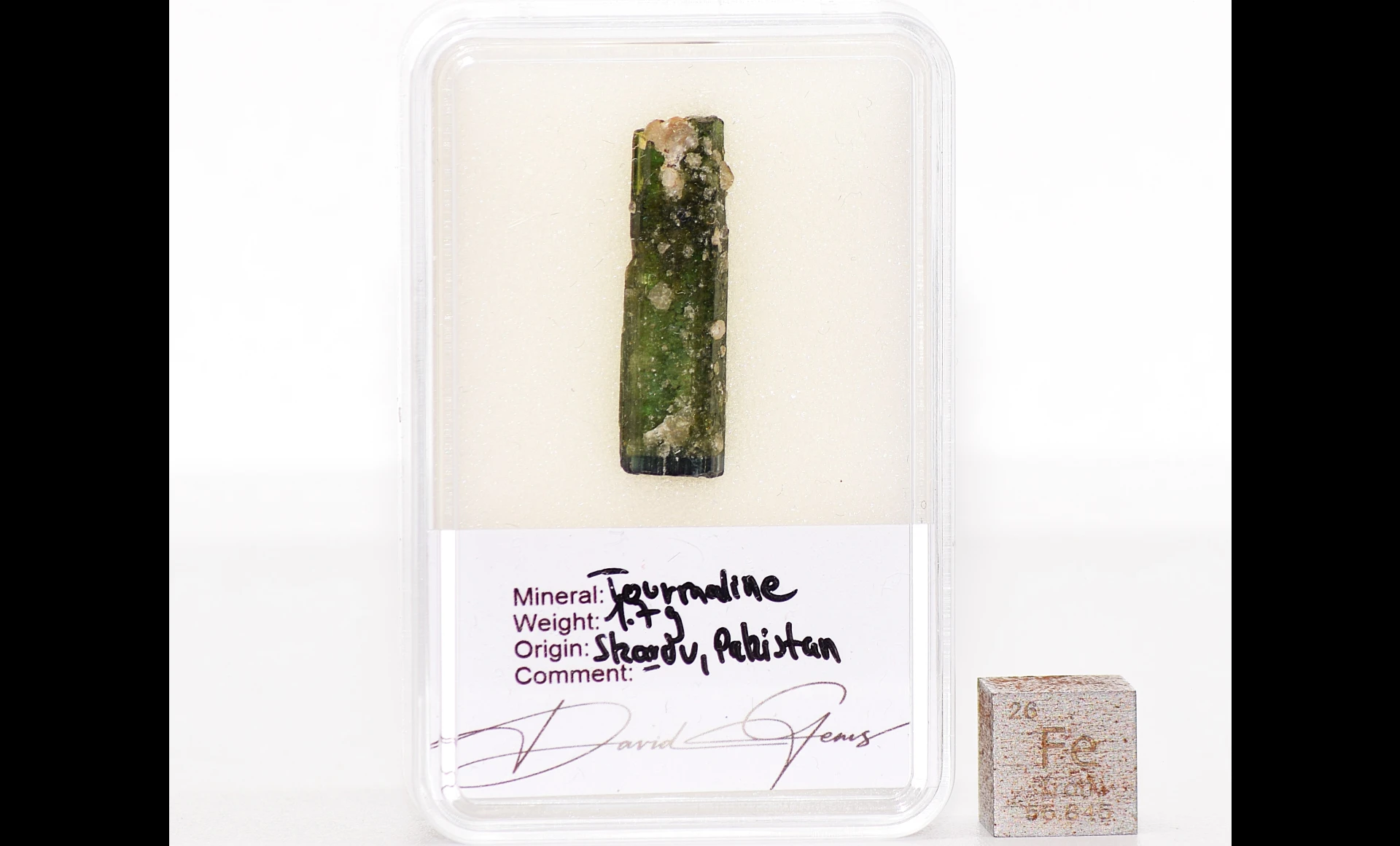 Tourmaline Crystal with Matrix – 1.7 g, in Display Box - Image 2