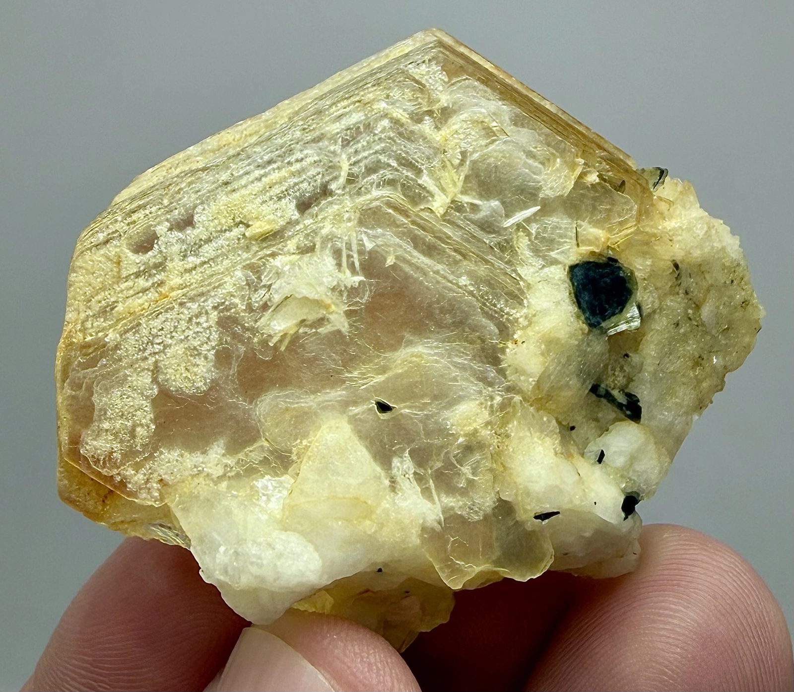 Tourmaline Crystal Specimen with Albite and Muscovite - 41 g - Image 6