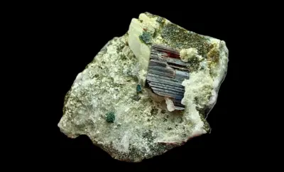Vesuvianite Crystal on Matrix – Reddish, 36 × 25 × 18 mm
