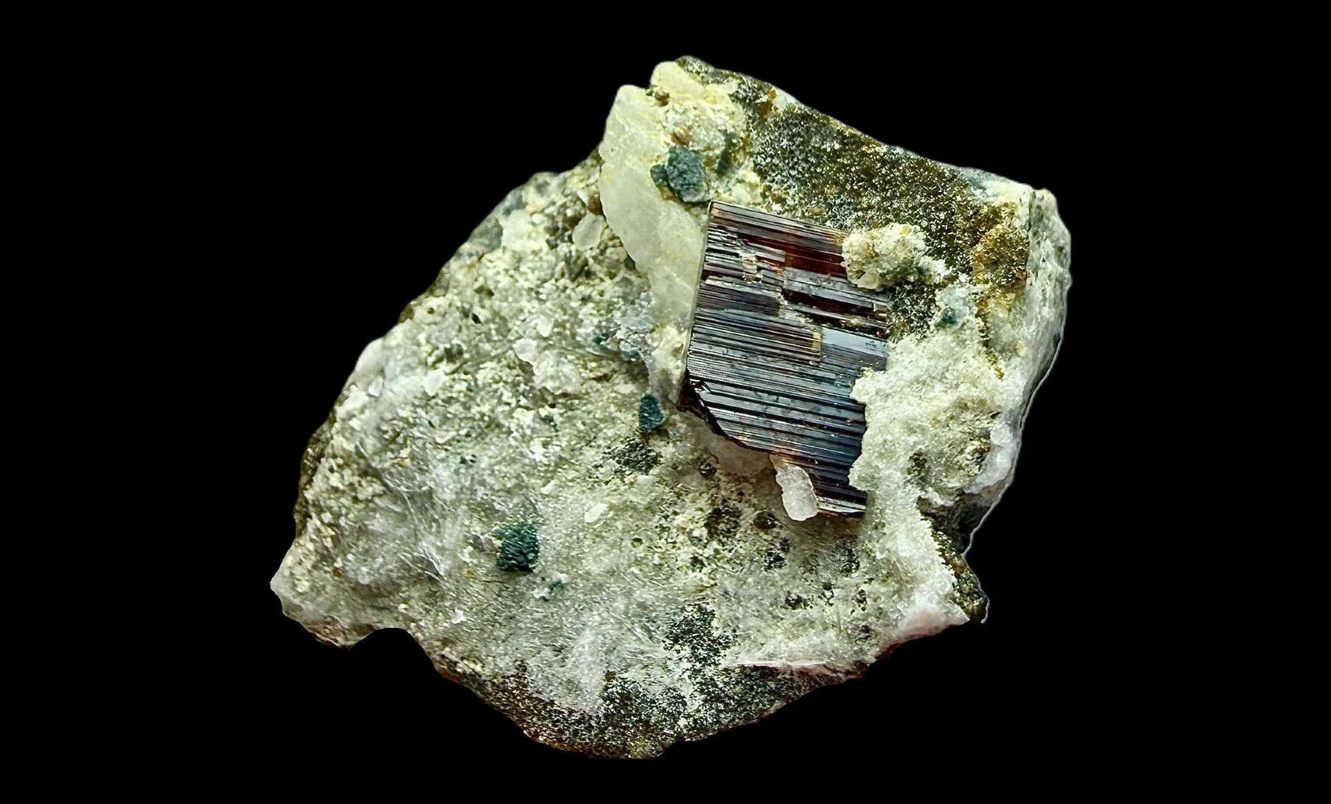 Vesuvianite Crystal on Matrix – Reddish, 36 × 25 × 18 mm