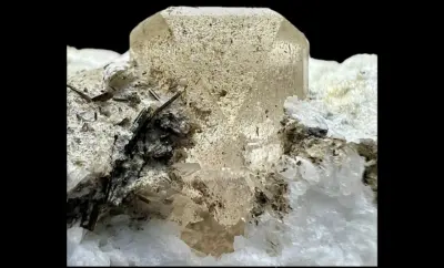 Topaz Crystal – Mineral Association with Tourmaline