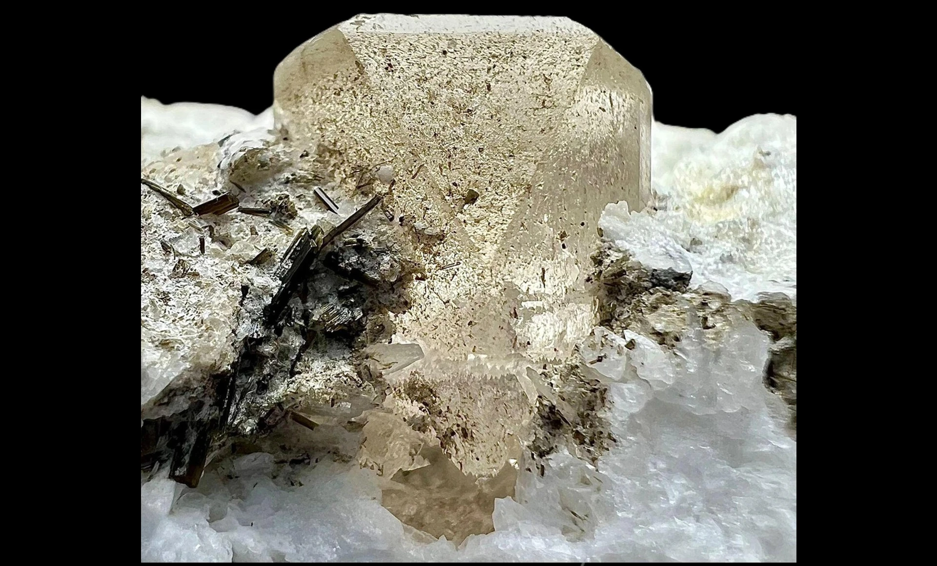 Topaz Crystal – Mineral Association with Tourmaline