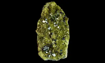 Vesuvianite Crystal – Association with Magnetite & Diopside